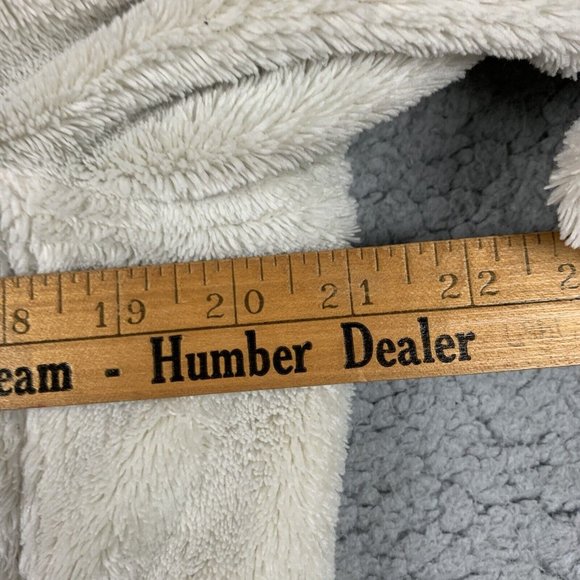 LL Bean Women’s Deep Pile Fleece Pullover Sweatshirt Jacket 1/4 T Snap Cream PS - Picture 9 of 12